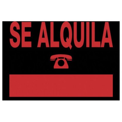 CARTEL "SE ALQUILA" 700X500 MM PVC NEGRO ARCHIVO 2000 6161 NE (Espera 4 dias)